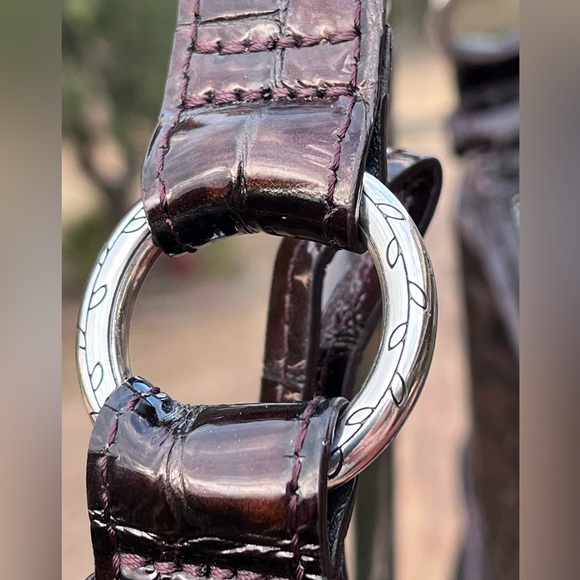 EUC Brighton Faux Croc Embossed Soft Leather Shoulder Bag - Picture 7 of 13